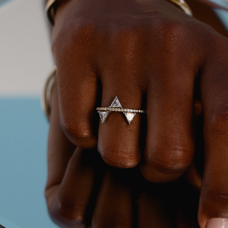 Tri Trillion Diamond Ring