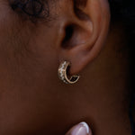 Stream of Diamonds Cuff Earrings