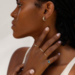 Stream of Diamonds Cuff Earrings