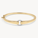 Two-Toned Diamond Buckle Bracelet
