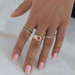 Tourmaline Birthstone Lock Ring