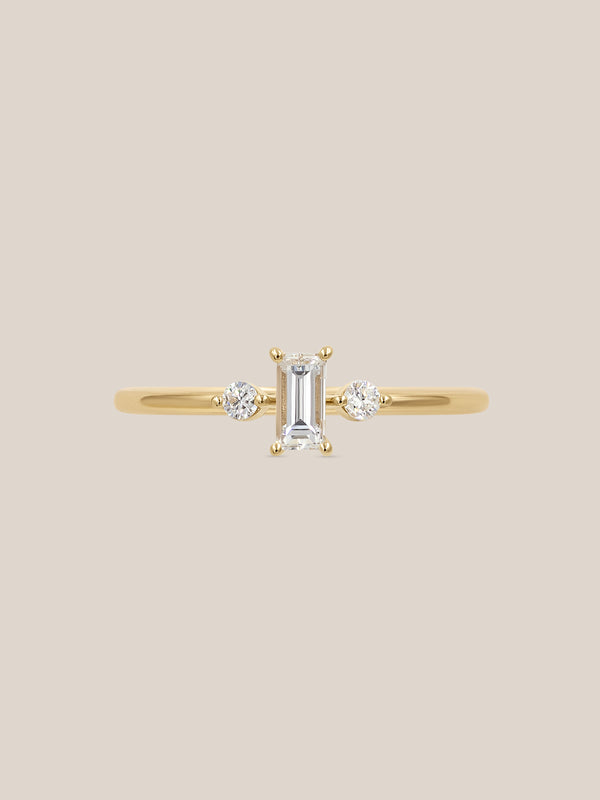 North South Baguette Trio Ring