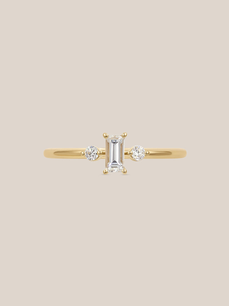 North South Baguette Trio Ring