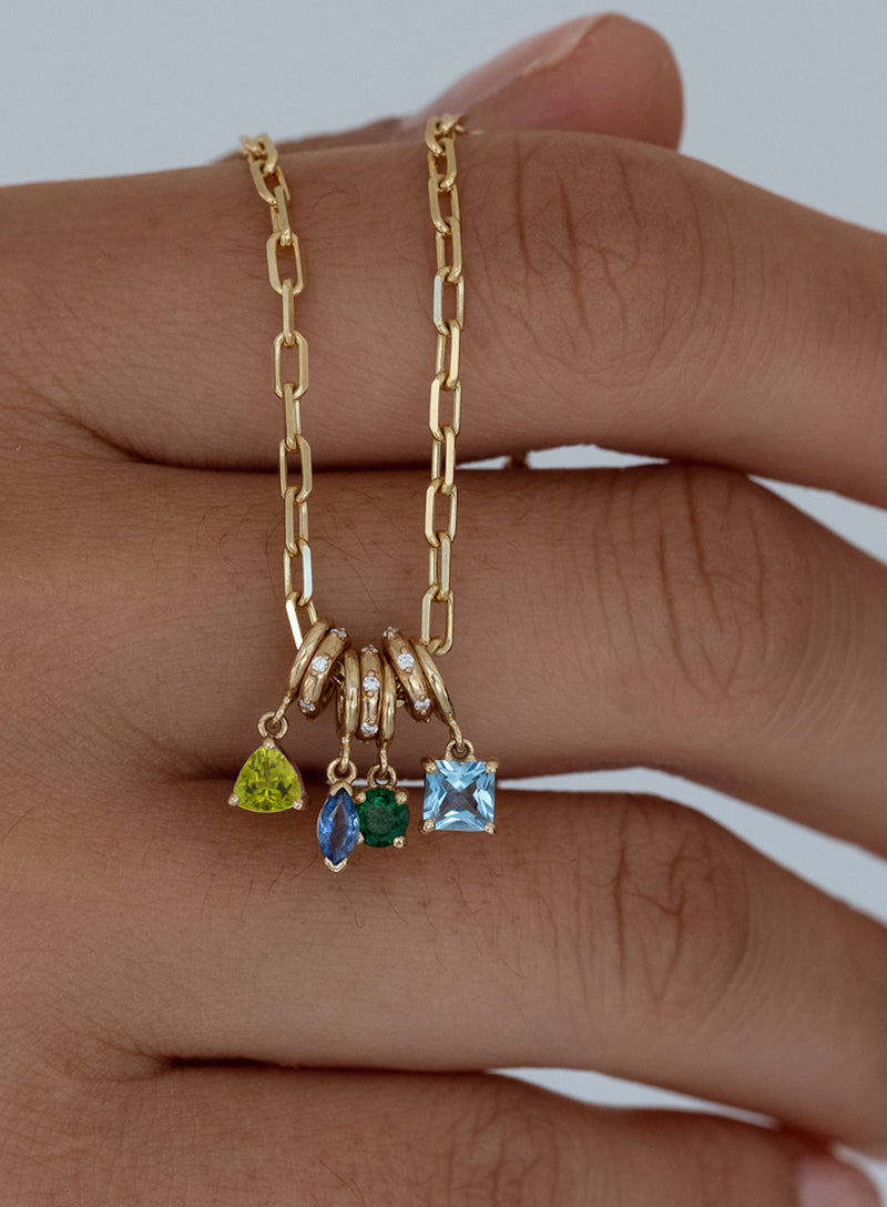 Peridot Charm Necklace