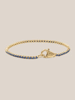 Gemstone Tennis Lock Bracelet