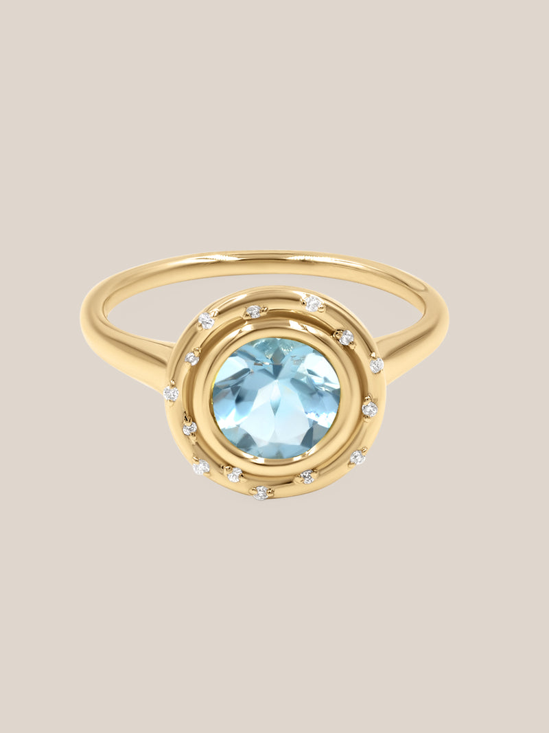 Aquamarine Spotlight Ring