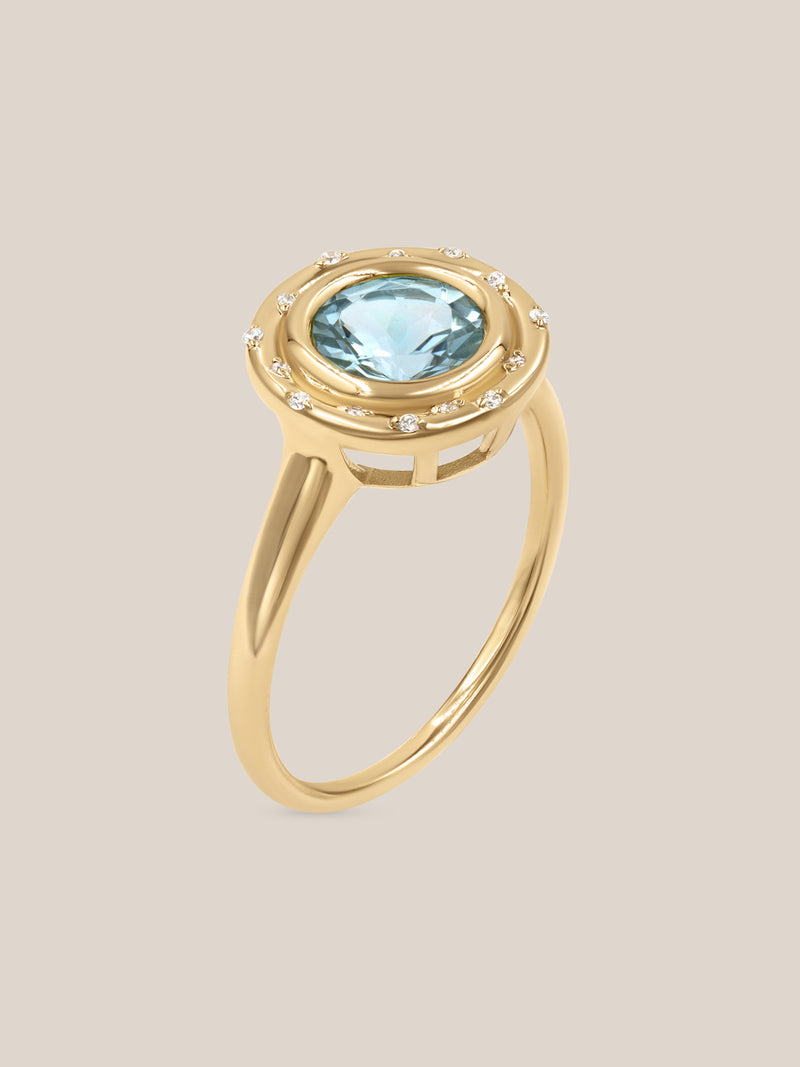Aquamarine Spotlight Ring