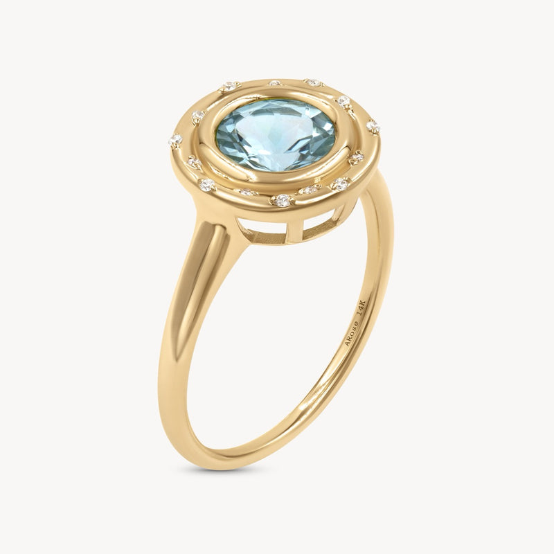 Aquamarine Spotlight Ring