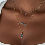 Floating Montana Sapphire Necklace