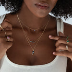 Floating Montana Sapphire Necklace