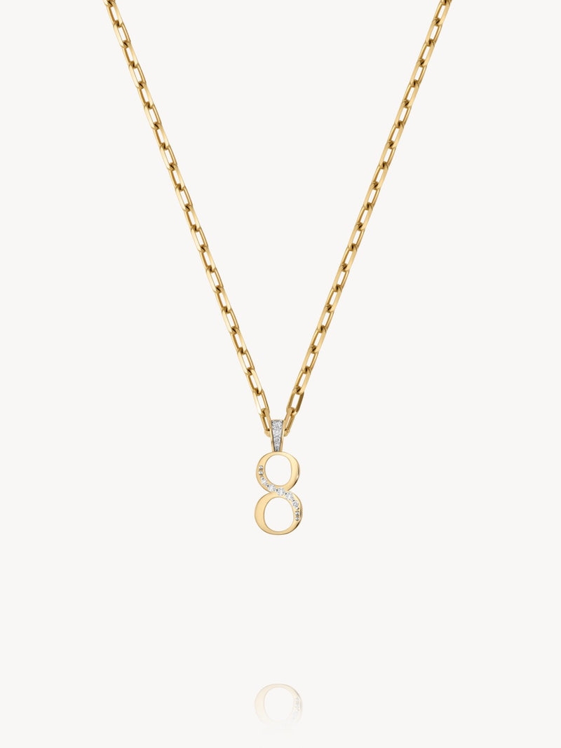 Diamond Number Pendants