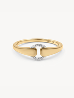 Two-Toned Diamond Buckle Ring