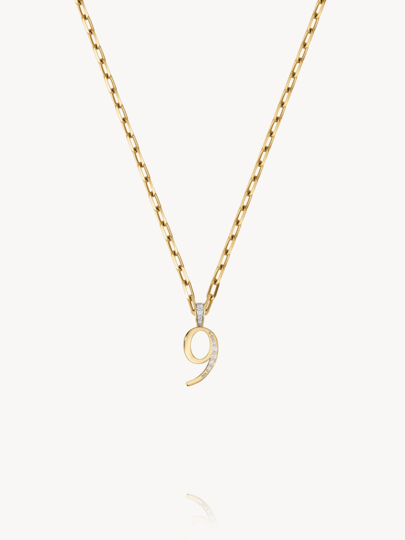 Diamond Number Pendants