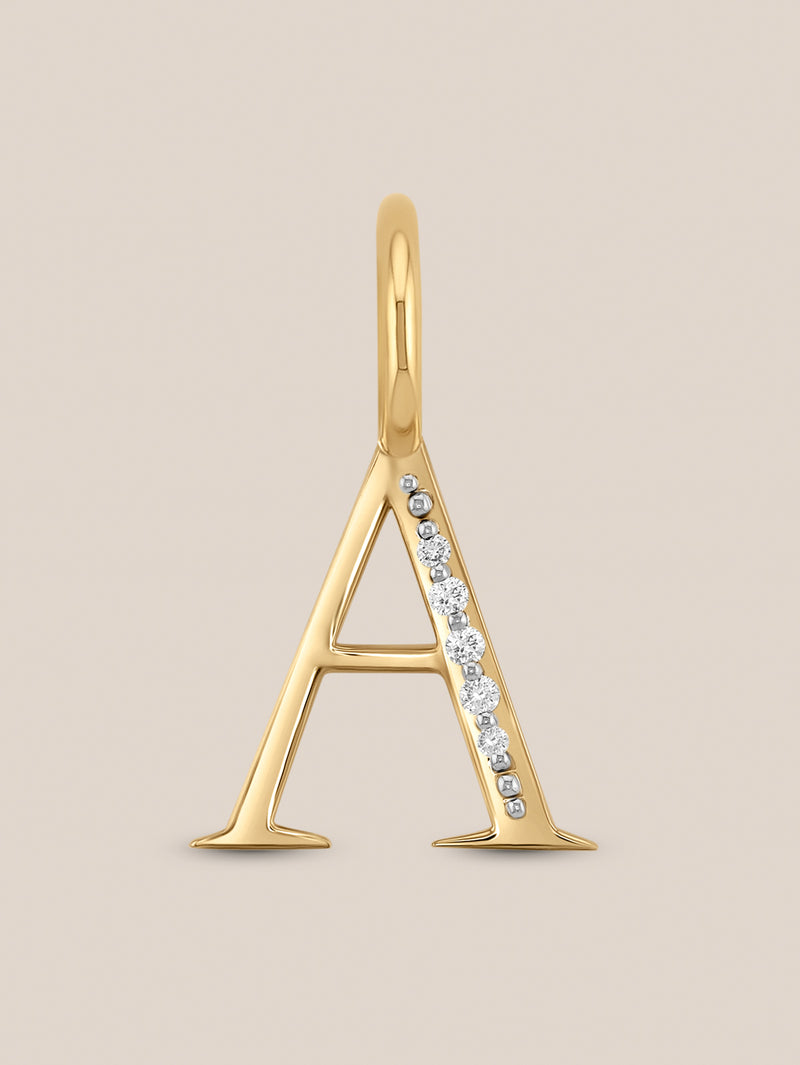 Diamond Initial Pendants