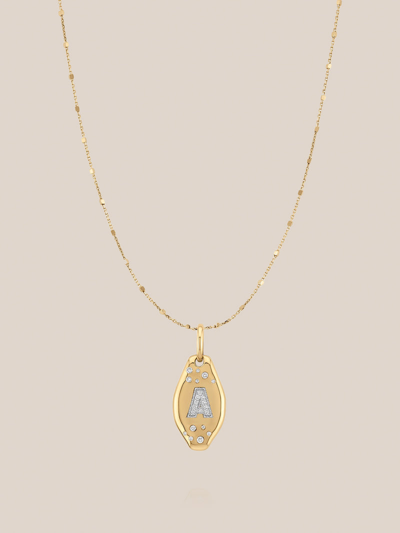Initial Skipping Stone Pendant