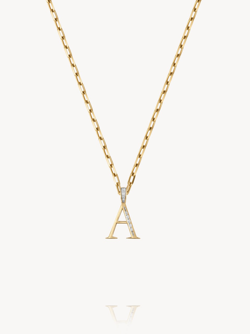 Diamond Initial Pendants
