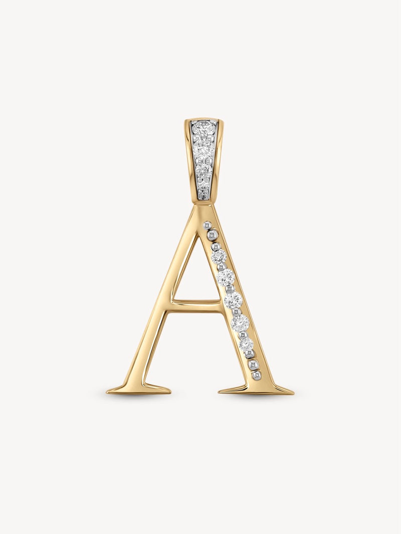 Diamond Initial Pendants