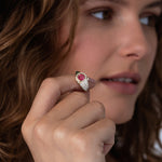 Tourmaline Birthstone Lock Ring