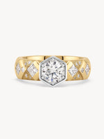 Hexagon Argyle Ring