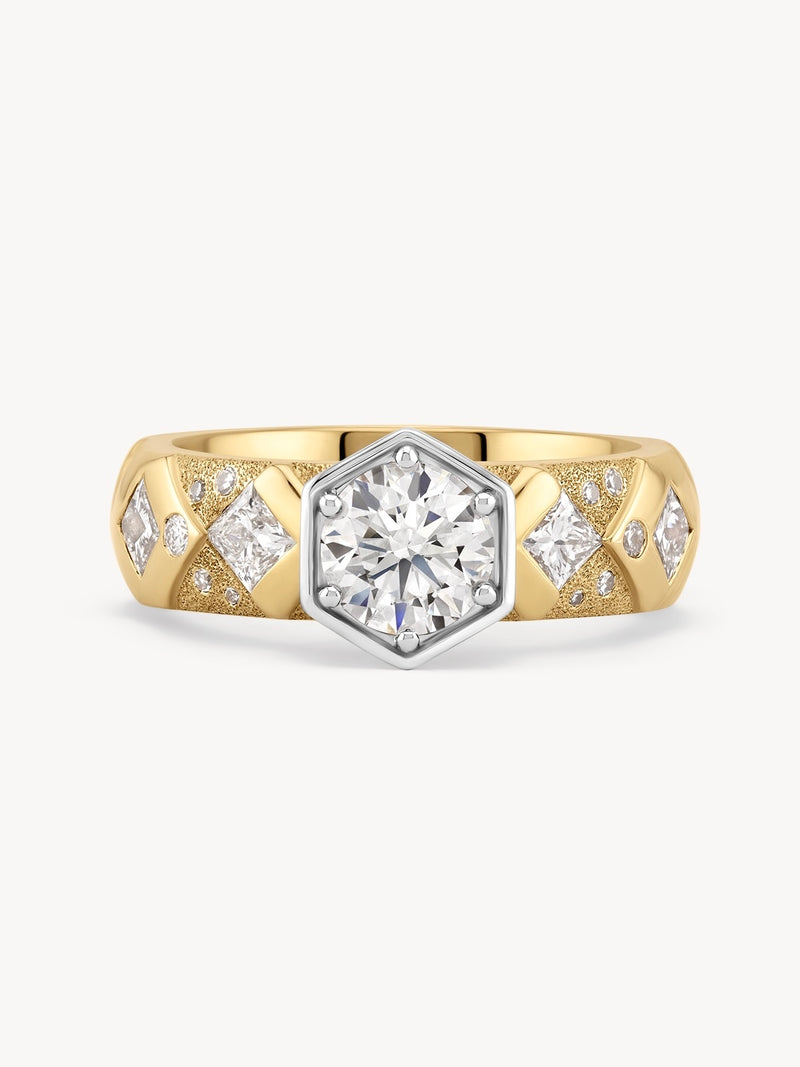Hexagon Argyle Ring