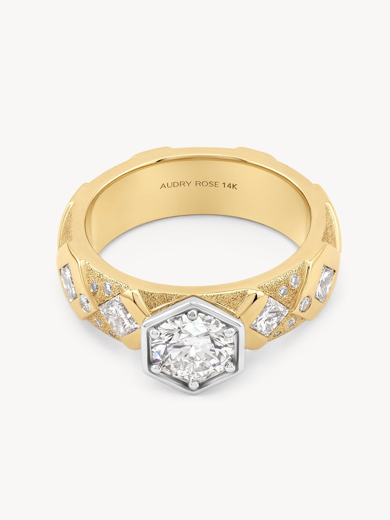 Hexagon Argyle Ring