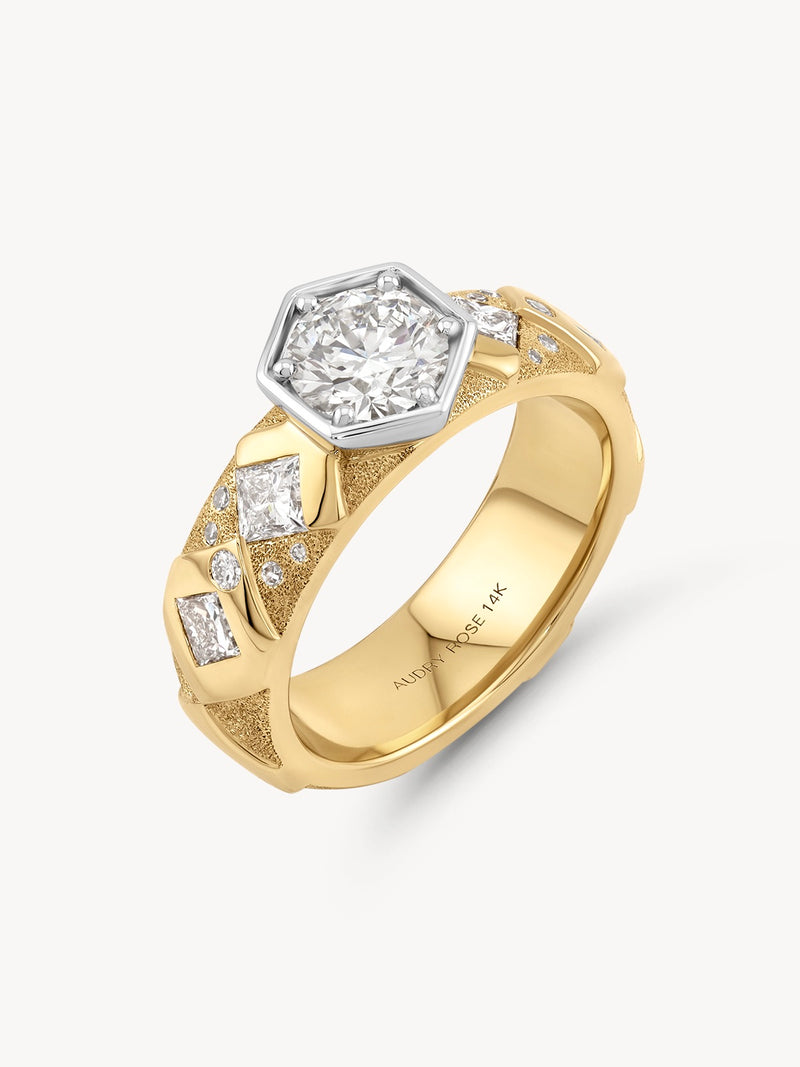 Hexagon Argyle Ring