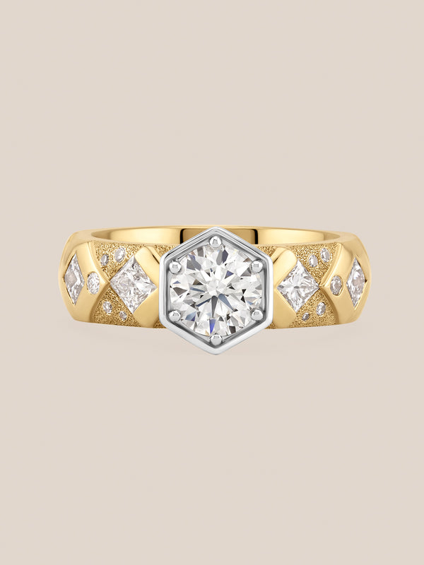 Hexagon Argyle Ring