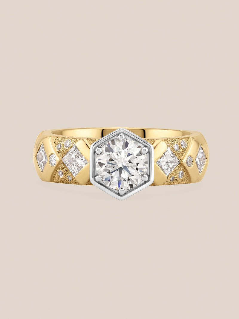 Hexagon Argyle Ring