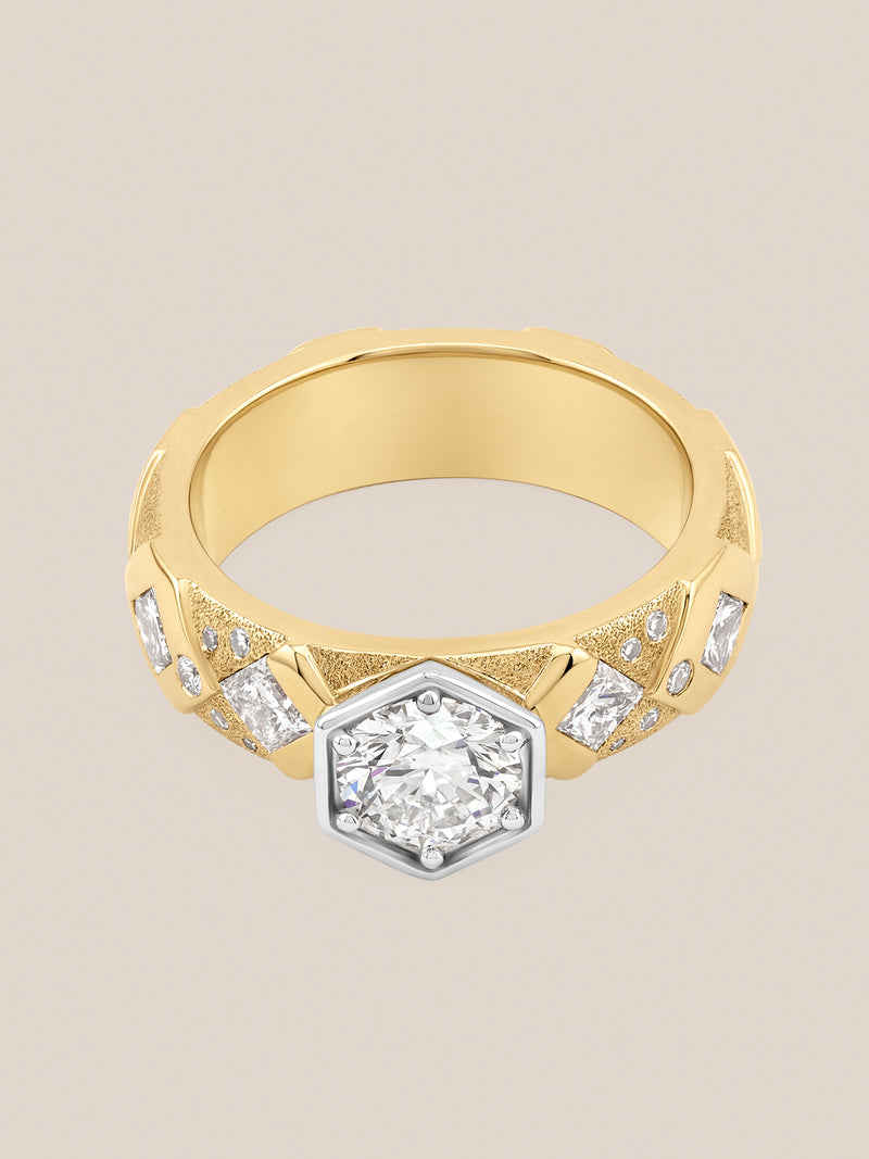 Hexagon Argyle Ring
