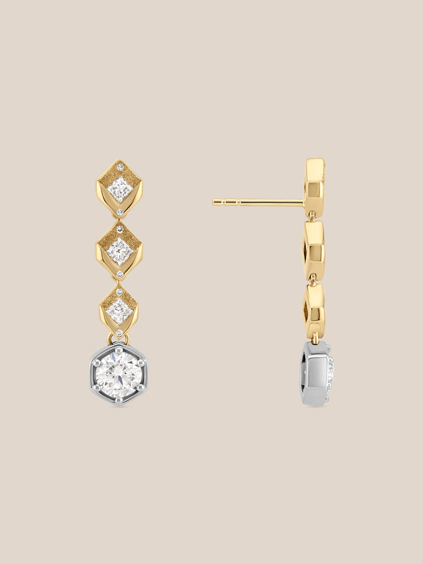 Hexagon Argyle Earrings