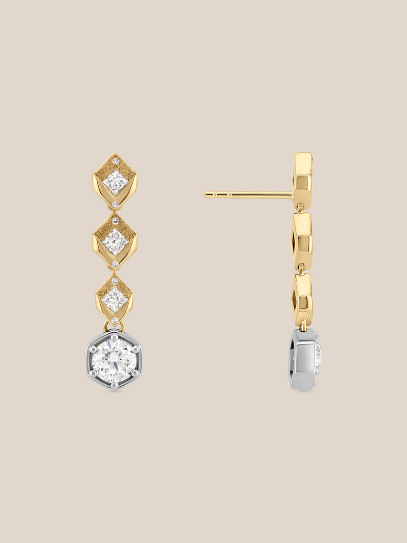 Hexagon Argyle Earrings