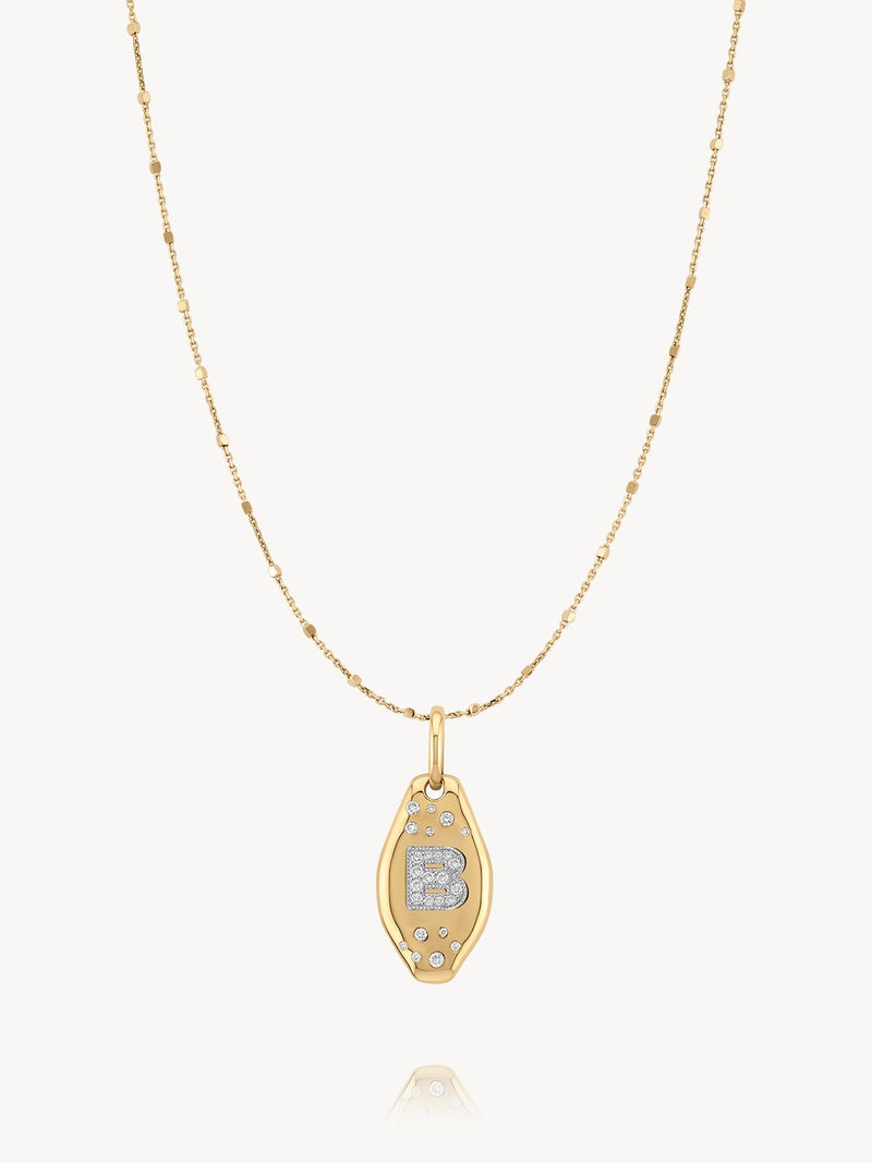 Initial Skipping Stone Pendant