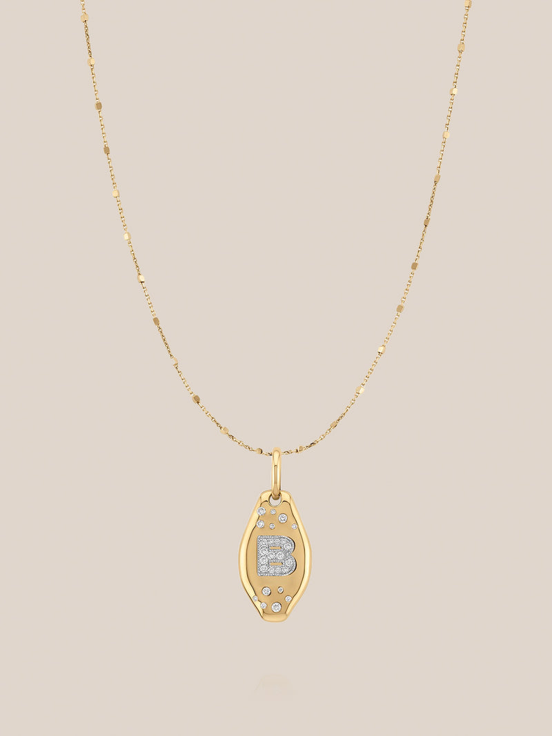 Initial Skipping Stone Pendant