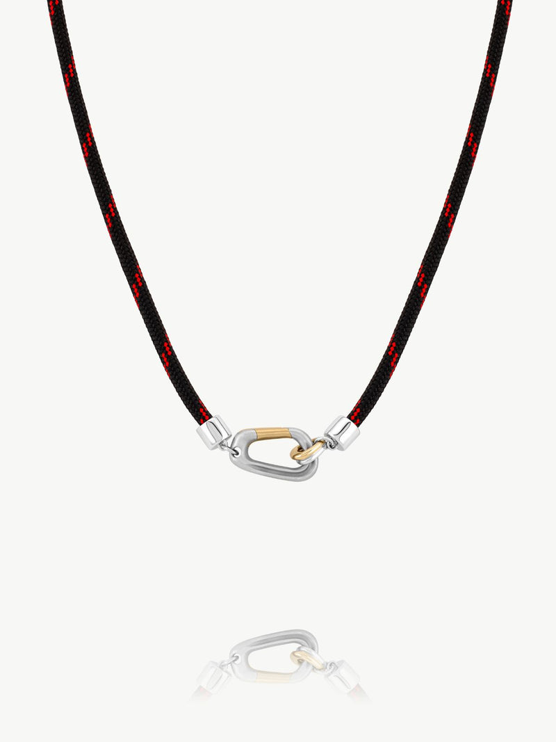 Mixed Metal Carabiner Necklace