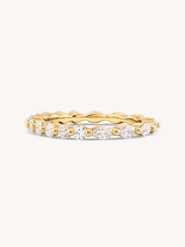 Brilliant Floating Round and Marquise Diamond Ring