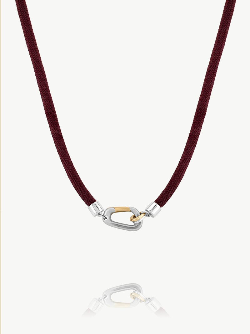 Mixed Metal Carabiner Necklace
