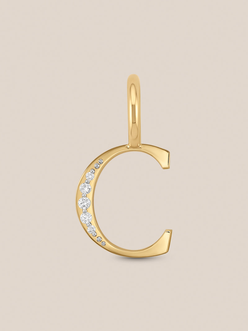 Diamond Initial Pendants