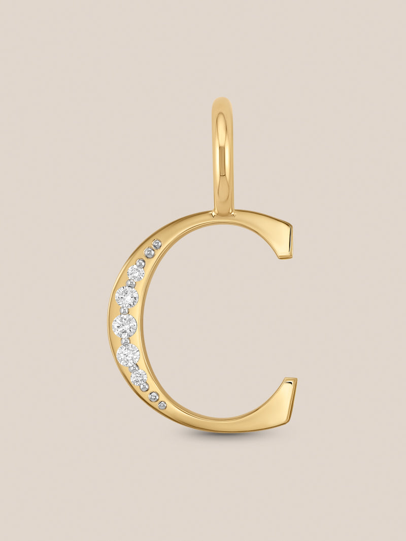 Diamond Initial Pendants