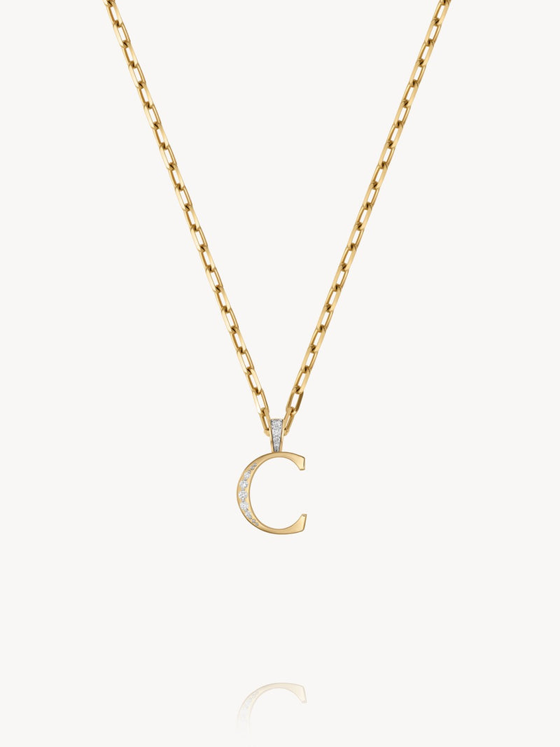 Diamond Initial Pendants