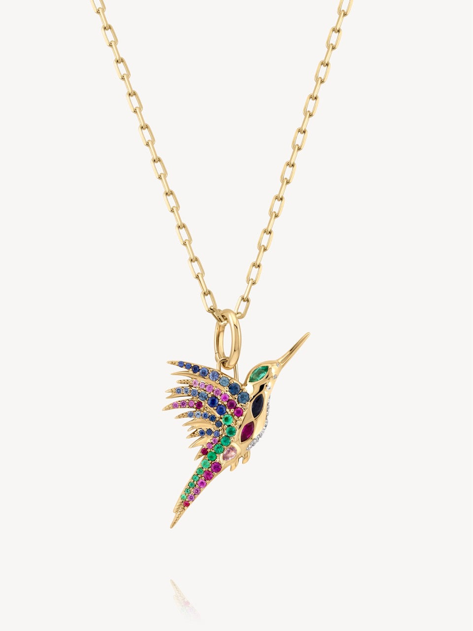 Collana Argento925 Ciondolo Colibrì in Argento con zirconi Collana Argento925 Ciondolo Colibrì in Argento con zirconi