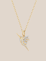 Rainbow and Diamond Colibri Pendant