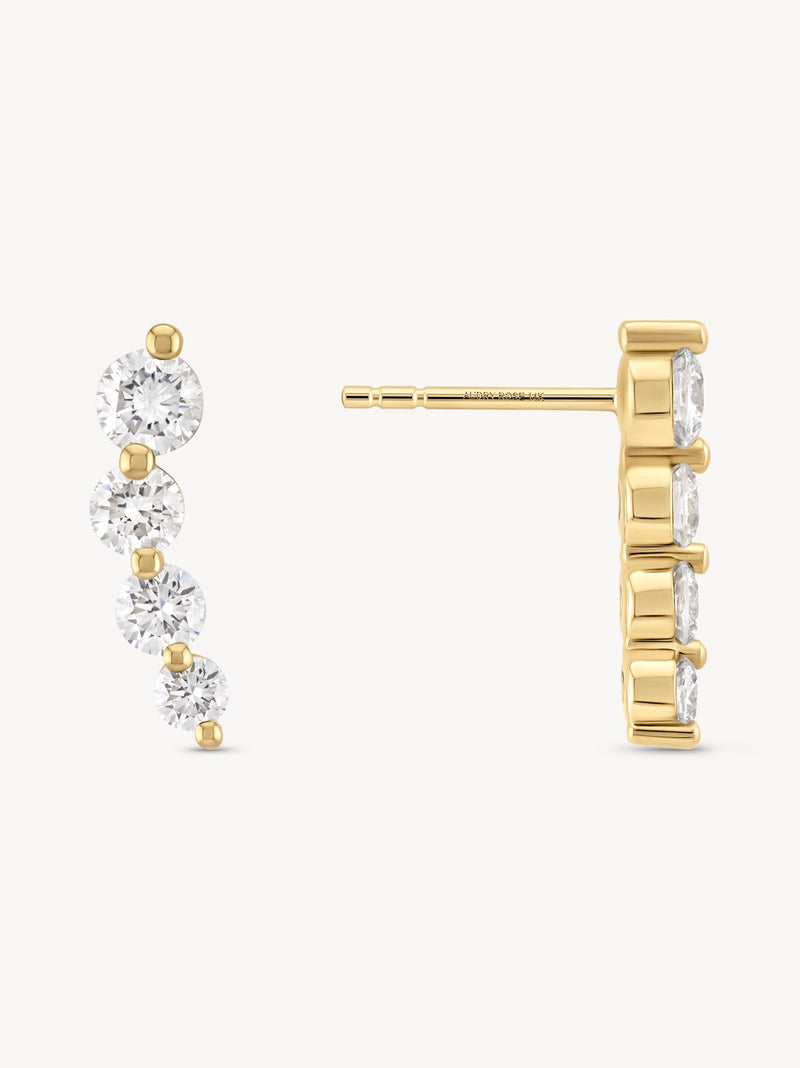 Large Curved Diamond Studs