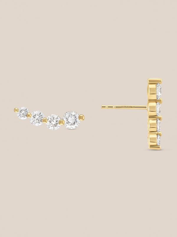 Large Curved Diamond Studs