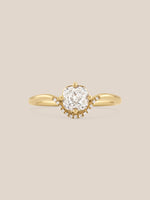 Cushion Diamond Crown Ring
