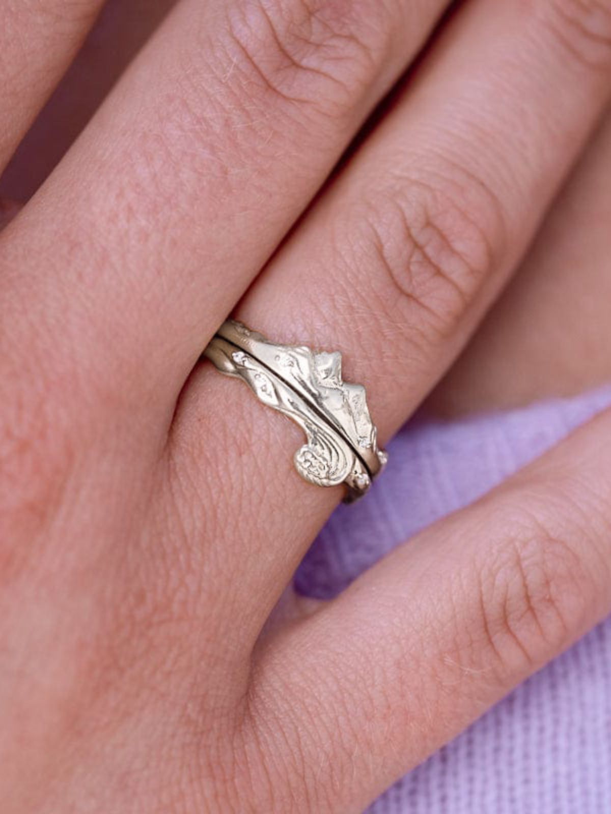 Wave Diamond Ring in 925 Sterling Silver | Audry Rose