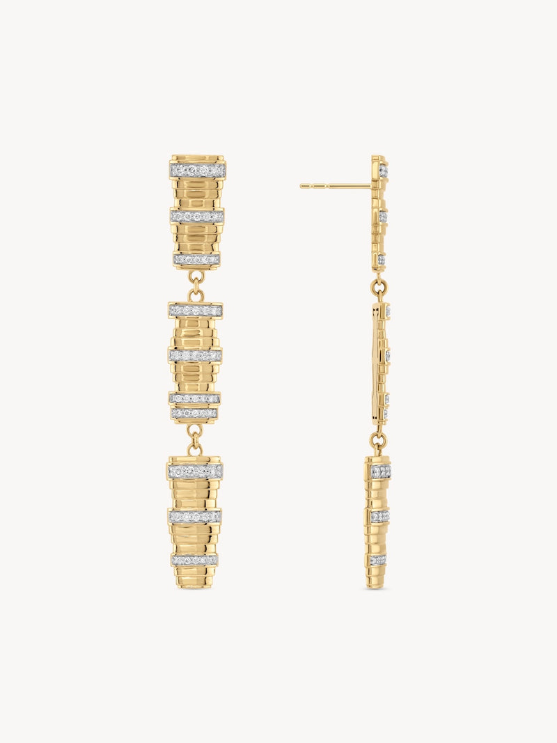 Diamond Pillar Earrings