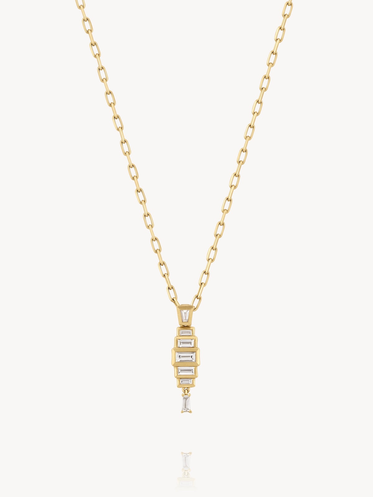 Diamond Baguette Stacked Necklace
