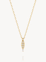 Diamond Baguette Stacked Necklace