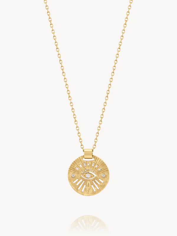 Diamond Dangling Anja Eye Necklace