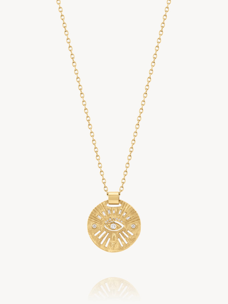 Diamond Dangling Anja Eye Necklace